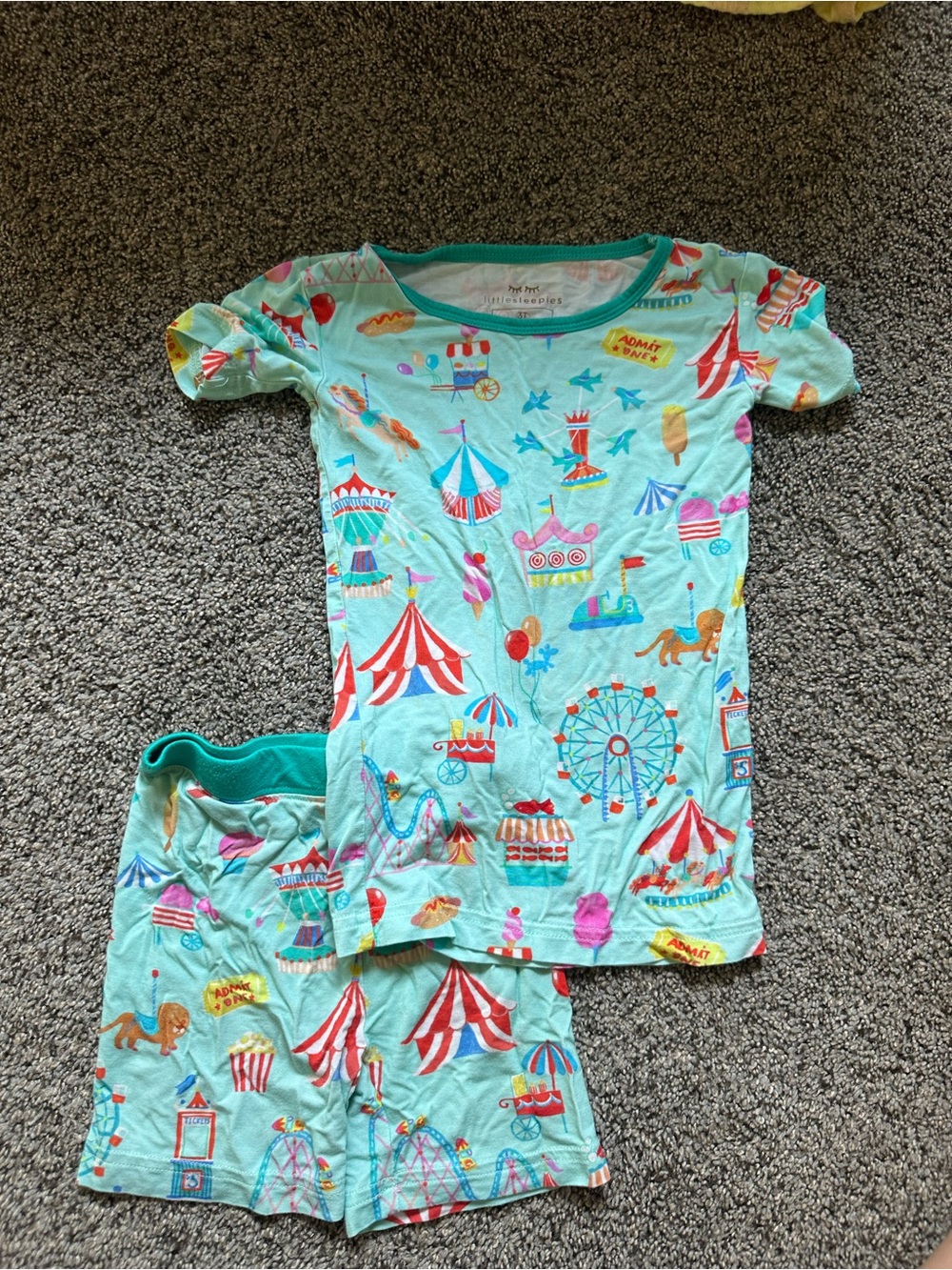 Little Sleepies Carnival Shorts 3T Pajamas